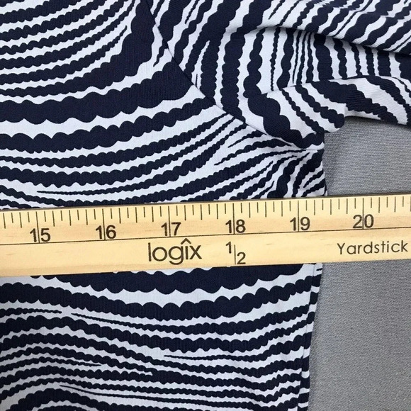 Lulu B 3/4 Sleeve Tunic Top Size Medium M UPF 50+ Nylon Stretch Navy Blue Gray - Picture 10 of 14